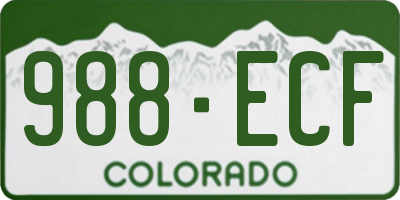 CO license plate 988ECF