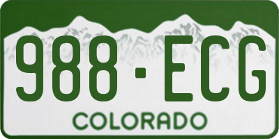 CO license plate 988ECG