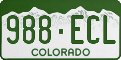 CO license plate 988ECL