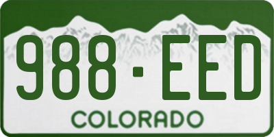 CO license plate 988EED