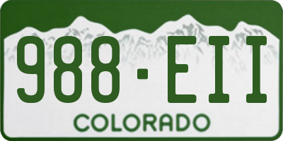 CO license plate 988EII