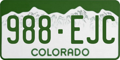 CO license plate 988EJC