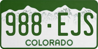 CO license plate 988EJS