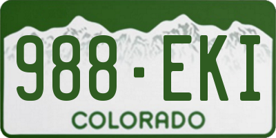 CO license plate 988EKI