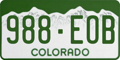 CO license plate 988EOB