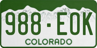 CO license plate 988EOK