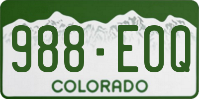 CO license plate 988EOQ