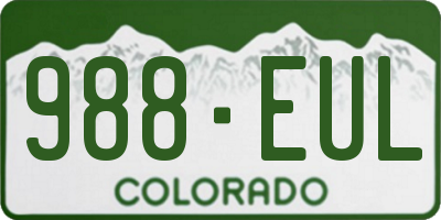 CO license plate 988EUL