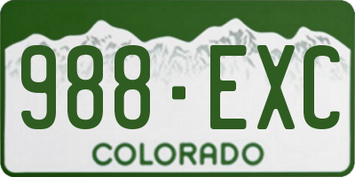 CO license plate 988EXC
