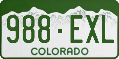 CO license plate 988EXL