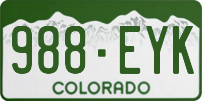 CO license plate 988EYK