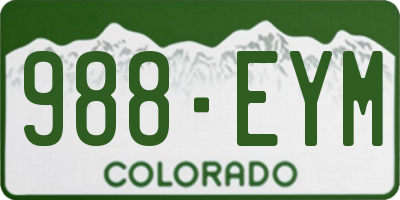 CO license plate 988EYM