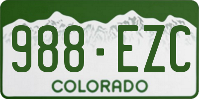 CO license plate 988EZC