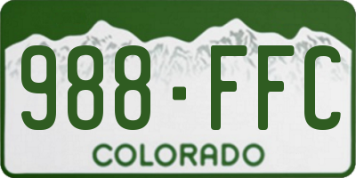 CO license plate 988FFC