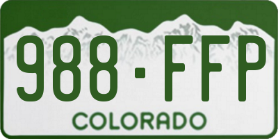 CO license plate 988FFP