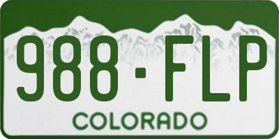 CO license plate 988FLP
