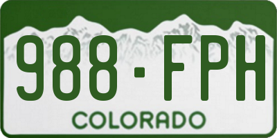 CO license plate 988FPH
