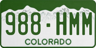 CO license plate 988HMM