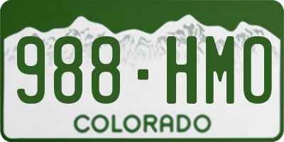 CO license plate 988HMO