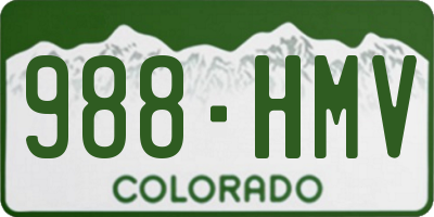 CO license plate 988HMV