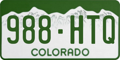 CO license plate 988HTQ