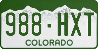 CO license plate 988HXT