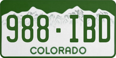 CO license plate 988IBD
