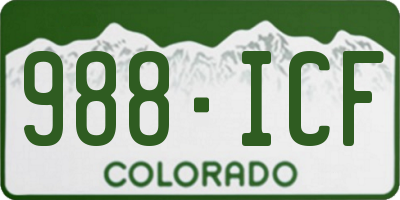 CO license plate 988ICF
