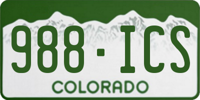CO license plate 988ICS