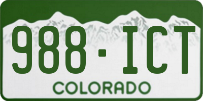 CO license plate 988ICT