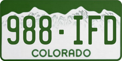 CO license plate 988IFD