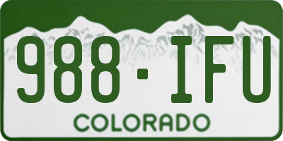 CO license plate 988IFU