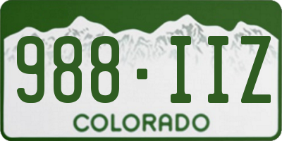 CO license plate 988IIZ