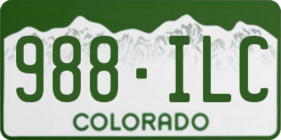 CO license plate 988ILC