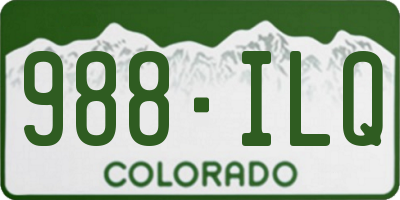 CO license plate 988ILQ