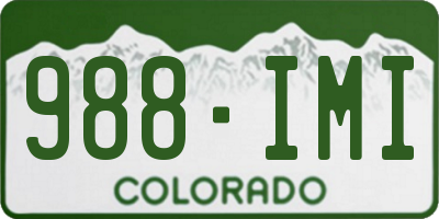 CO license plate 988IMI