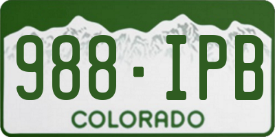 CO license plate 988IPB