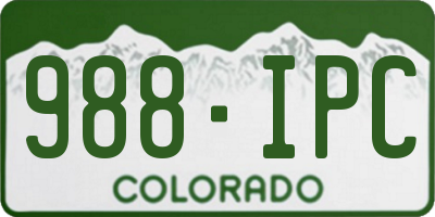 CO license plate 988IPC