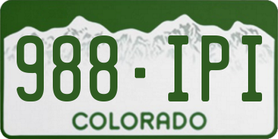 CO license plate 988IPI
