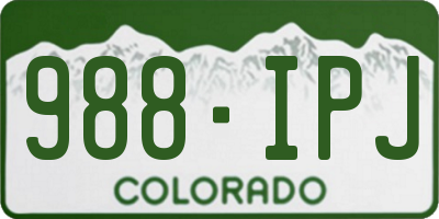 CO license plate 988IPJ