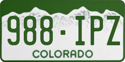 CO license plate 988IPZ