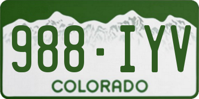 CO license plate 988IYV