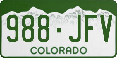 CO license plate 988JFV
