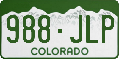 CO license plate 988JLP