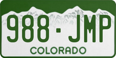CO license plate 988JMP