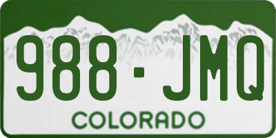 CO license plate 988JMQ