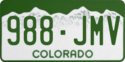 CO license plate 988JMV