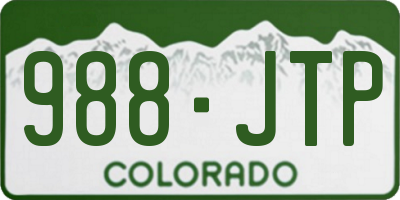 CO license plate 988JTP
