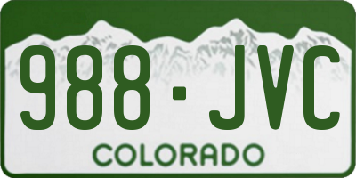 CO license plate 988JVC