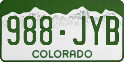 CO license plate 988JYB